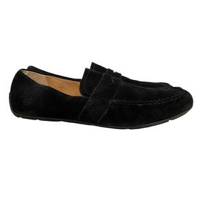 Born Suede Loafers Mens Size 11 Black Shoes Leather